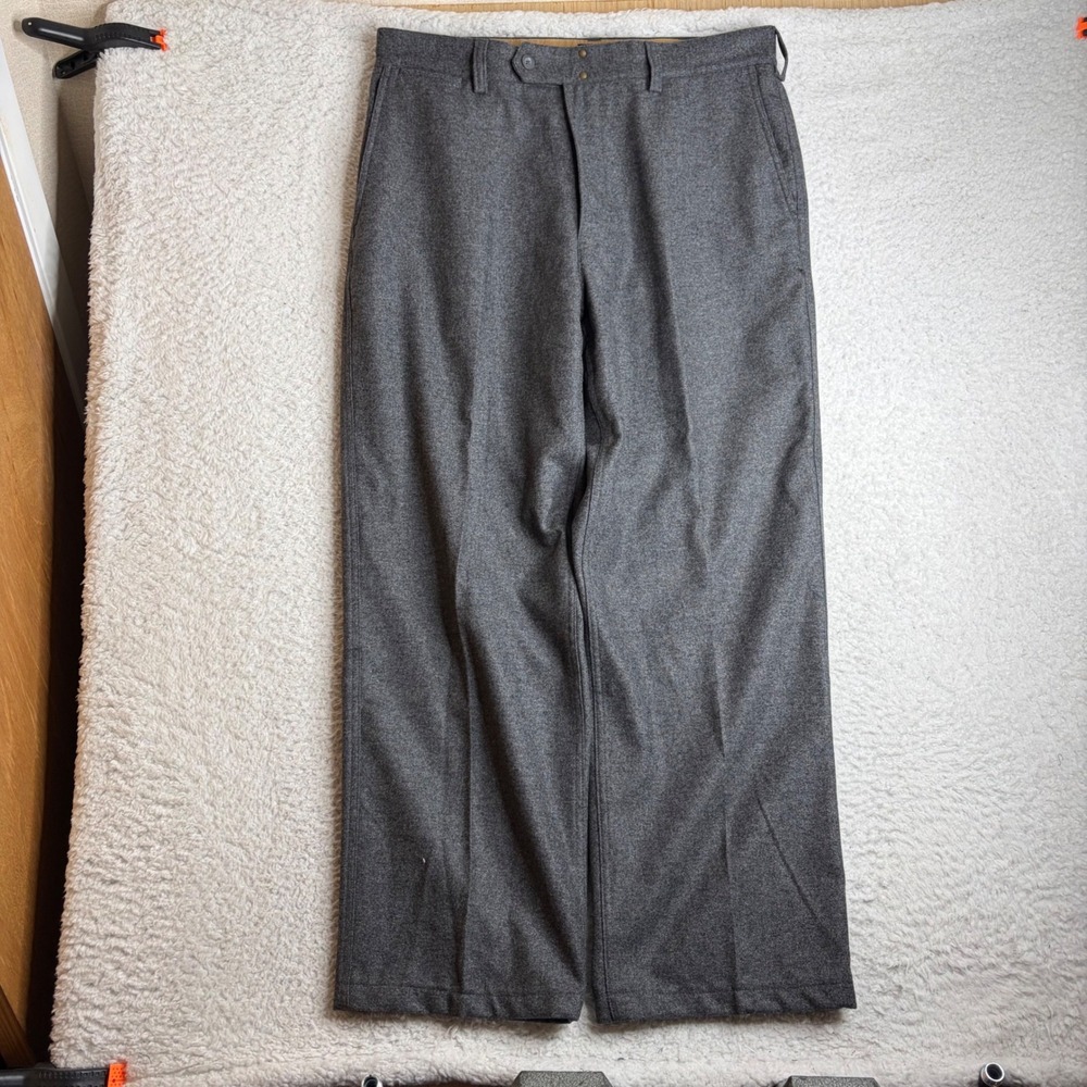 Gap Mens Recycled Wool Dress Pants 38x32 (36x31) Gray loose fit Trousers 122943
